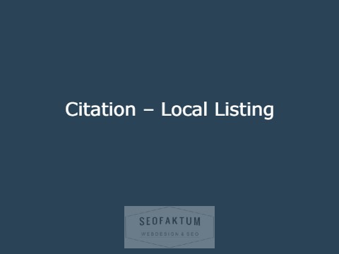 Local SEO Citation Local Listing